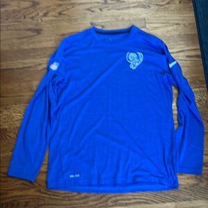 Nike Official NFL  LA Rams dri fit Blue Long Sleeve Sports Shirt,  large men’s